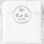 Einfache hausgemachte Mushroom Sauce Danke Label Runder Aufkleber (Tasche)