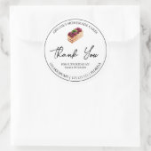 Einfache hausgemachte Nachspeise, Dankeschön Label Runder Aufkleber (Tasche)