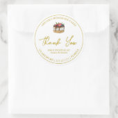 Einfache hausgemachte Nachspeise, Dankeschön Label Runder Aufkleber (Tasche)