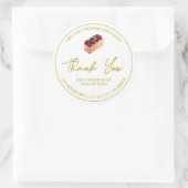 Einfache hausgemachte Nachspeise, Dankeschön Label Runder Aufkleber (Tasche)