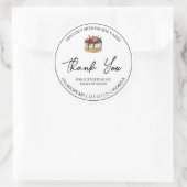 Einfache hausgemachte Nachspeise, Dankeschön Label Runder Aufkleber (Tasche)