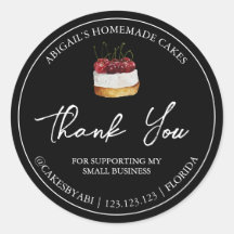Einfache hausgemachte Nachspeise, Dankeschön Label