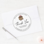 Einfache hausgemachte Nachspeise, Dankeschön Label Runder Aufkleber (Umschlag)