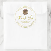 Einfache hausgemachte Nachspeise, Dankeschön Label Runder Aufkleber (Tasche)