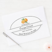 Einfache, hausgemachte Orange Extract Ovaler Aufkleber (Umschlag)