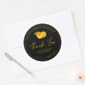 Einfache hausgemachte Orange Jam Danke Label Runder Aufkleber (Umschlag)