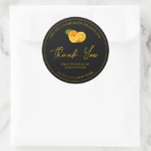 Einfache hausgemachte Orange Jam Danke Label Runder Aufkleber (Tasche)