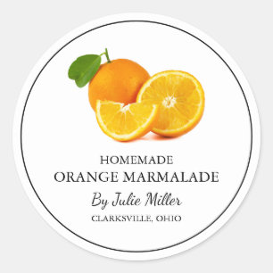 Einfache, hausgemachte Orangenmarmalade Runder Aufkleber