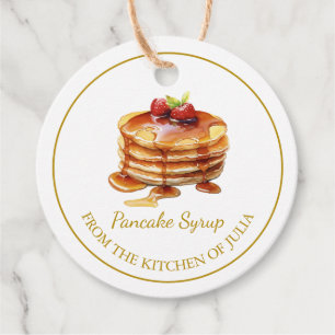 Einfache hausgemachte Pancake Sirup Hang Tag l Whi Geschenkanhänger