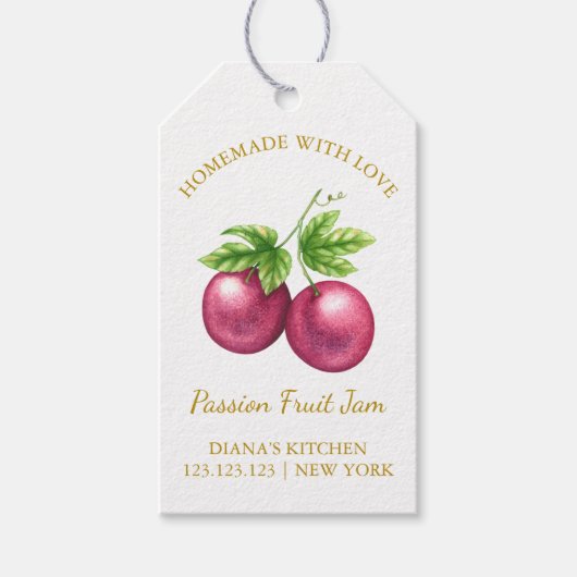 Einfache, hausgemachte Passion Fruit Jam Hang Tag Geschenkanhänger (Vorderseite)
