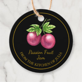 Einfache, hausgemachte Passion Fruit Jam Hang Tag  Geschenkanhänger