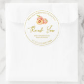 Einfache, hausgemachte Pfirsichmarmelade Danke Lab Runder Aufkleber (Tasche)