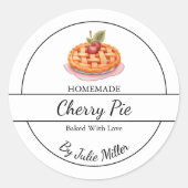 Einfache, hausgemachte Pieptafel Runder Aufkleber (Vorderseite)