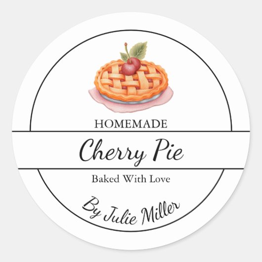 Einfache, hausgemachte Pieptafel Runder Aufkleber (Vorderseite)