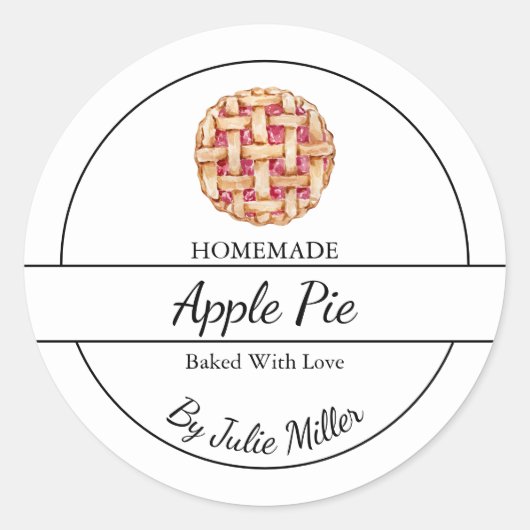 Einfache, hausgemachte Pieptafel Runder Aufkleber (Vorderseite)