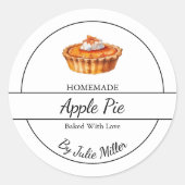 Einfache, hausgemachte Pieptafel Runder Aufkleber (Vorderseite)