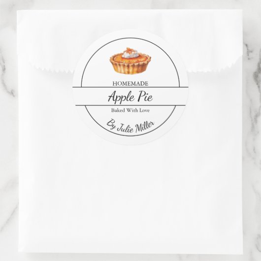 Einfache, hausgemachte Pieptafel Runder Aufkleber (Tasche)