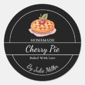 Einfache, hausgemachte Pieptafel Runder Aufkleber (Vorderseite)