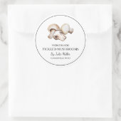 Einfache, hausgemachte Pilzsorte Runder Aufkleber (Tasche)