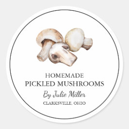 Einfache, hausgemachte Pilzsorte Runder Aufkleber