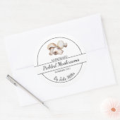 Einfache, hausgemachte Pilzsorte Runder Aufkleber (Umschlag)