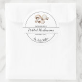 Einfache, hausgemachte Pilzsorte Runder Aufkleber (Tasche)