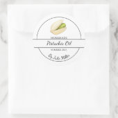 Einfache, hausgemachte Pistachio-Ölmarke Runder Aufkleber (Tasche)