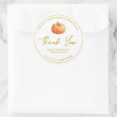 Einfache hausgemachte Pumpkin Jam Danke Label Runder Aufkleber (Tasche)