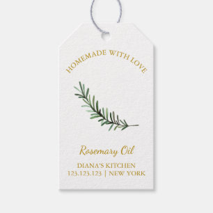 Einfache hausgemachte Rosemary Oil Hang Tag l Whit Geschenkanhänger