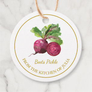 Einfache hausgemachte Rübenpickles Hang Tag Geschenkanhänger
