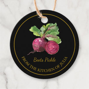 Einfache hausgemachte Rübenpickles Hang Tag Geschenkanhänger