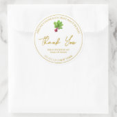 Einfache, hausgemachte Rübenwurzel Danke Label Runder Aufkleber (Tasche)