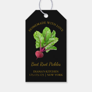 Einfache hausgemachte Rübenwurzel Pickle Hang Tag Geschenkanhänger