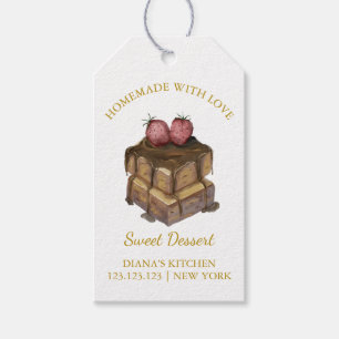 Einfache hausgemachte Schokolade Dessert Hang Tag Geschenkanhänger