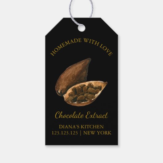 Einfache hausgemachte Schokolade Extract Hang Tag  Geschenkanhänger (Vorderseite)