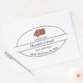 Einfache, hausgemachte Schokolade-Extraktionsmarke Ovaler Aufkleber (Umschlag)