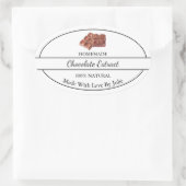 Einfache, hausgemachte Schokolade-Extraktionsmarke Ovaler Aufkleber (Tasche)