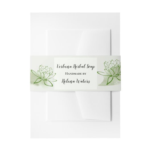 Einfache, hausgemachte Seifenband mit Floral | Ver Einladungsbanderole (Vorderseite Beispiel)