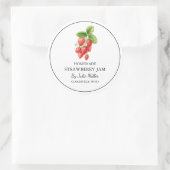 Einfache, hausgemachte Strawberry-Marmelade Runder Aufkleber (Tasche)