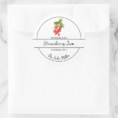 Einfache, hausgemachte Strawberry-Marmelade Runder Aufkleber (Tasche)