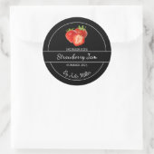 Einfache, hausgemachte Strawberry-Marmelade Runder Aufkleber (Tasche)
