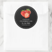 Einfache, hausgemachte Strawberry-Marmelade Runder Aufkleber (Tasche)