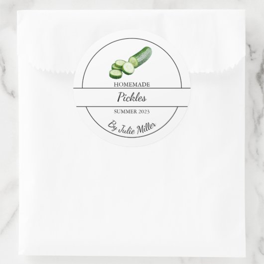 Einfache, hausgemachte Taschentücher Runder Aufkleber (Tasche)