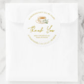 Einfache hausgemachte Tee Dankeschön Label Runder Aufkleber (Tasche)