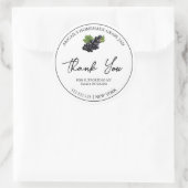 Einfache hausgemachte Traubenkonfitüre Danke-Label Runder Aufkleber (Tasche)