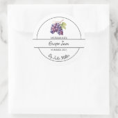 Einfache, hausgemachte Traubensteine Runder Aufkleber (Tasche)