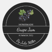 Einfache, hausgemachte Traubensteine Runder Aufkleber (Vorderseite)