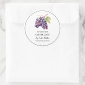 Einfache, hausgemachte Traubensteine Runder Aufkleber (Tasche)