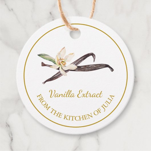 Einfache, hausgemachte Vanilla Extrahieren Hang Ta Geschenkanhänger (Vorderseite)