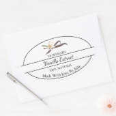 Einfache, hausgemachte Vanilla Extrahierung Ovaler Aufkleber (Umschlag)